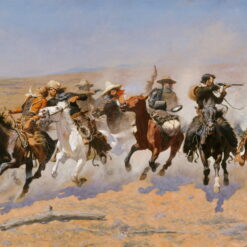 Frederic Remington's 'A Dash for the Timber' Reproduction | Custom Oil Painting from Dafen Village
