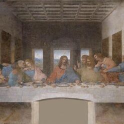 Leonardo da Vinci's 'The Last Supper' Hand-Painted Oil Painting on Canvas – Large Wall Art Decor for Dining Room, Religious Christian Artwork, High-Quality Museum Reproduction, Ready to Hang