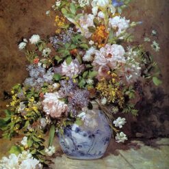 Secure 'Spring Bouquet' by Renoir - Vibrant Floral Oil Painting Reproduction - Dafen Village Handcrafted Impressionist Art for Sale