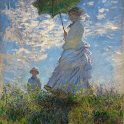 Claude Monet's 'The Promenade (Woman with a Parasol)' – Premium Canvas Oil Painting Replica, Impressionist Wall Art Decor, Ready to Hang