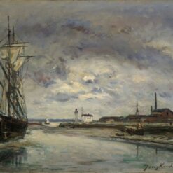 Effet de Lune (Circa 1853) by Johan Barthold Jongkind – High-Quality Oil Painting Reproduction from Dafen Village Artists
