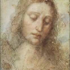 Hand-Painted Head of Christ by Leonardo da Vinci – Custom Oil Painting from Dafen Village Studio