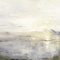 Hand-Painted Abstract Seascape Sunrise – Modern Oil Painting from Dafen Village Artists