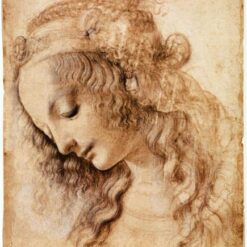 Hand-Painted Reproduction of Woman's Head by Leonardo da Vinci – Custom Oil Painting from Dafen Village