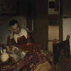Johannes Vermeer 'A Maid Asleep' (c.1656-1657) – A Masterpiece of Tranquility and Intimate Beauty