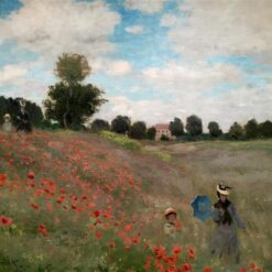Wild Poppies, near Argenteuil (1873) by Claude Monet – Custom Oil Painting Reproduction, Handcrafted by Dafen Village Artists