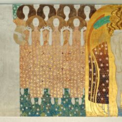 Gustav Klimt 'Beethoven Frieze' Fresco – Elegant Art Nouveau Masterpiece Depicting Beethoven on Canvas
