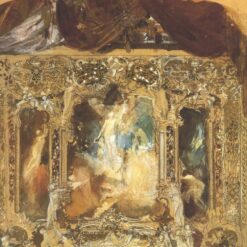 Hand-painted Gustav Klimt 'Design for a Theater Curtain' – Iconic Art Nouveau Stage Curtain Concept