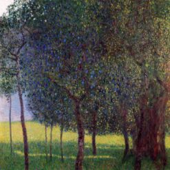 Gustav Klimt 'Fruit Trees' 1901 Oil Painting – Beautiful Art Nouveau Landscape with Blooming Fruit Trees