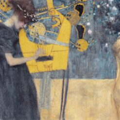 Gustav Klimt 'Music 1' 1895 Oil Painting – Stunning Art Nouveau Representation of Music and Female Form