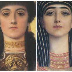 Buy Gustav Klimt 'Ancient Greece and Ancient Egypt, Detail of Athena and Isis' Oil Painting – Stunning Art Nouveau Depiction of Mythological Figures