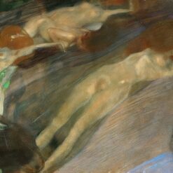 Gustav Klimt 'Moving Water' – Masterful Art Nouveau Oil Painting Exploring the Movement of Water