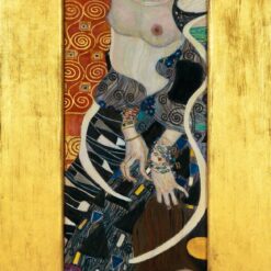 Hand-painted Gustav Klimt 'Judith II Salome' 1909 Oil Painting – Stunning Art Nouveau Portrait of Salome