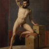 Gustav Klimt 'Male Nude' – Fine Art Nouveau Oil Painting of the Male Body in Graceful Composition