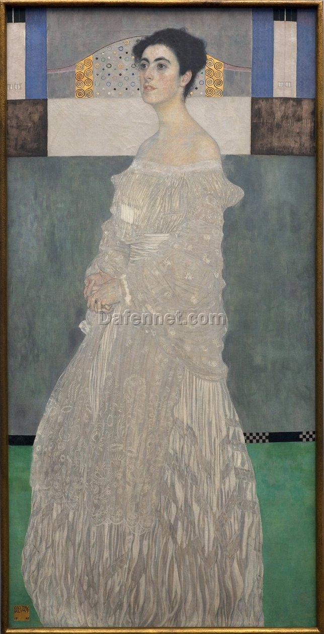 Gustav Klimt ‘Margaret Stonborough Wittgenstein’ 1905 – Stunning Art Nouveau Oil Portrait of Lady from Vienna’s Elite