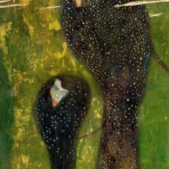 Gustav Klimt 'Nymphs Silver Fish' 1899 Oil Painting – Art Nouveau Depiction of Mystical Nymphs and Water