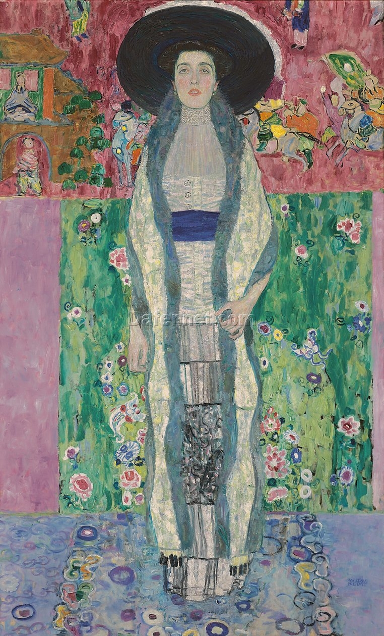 Buy Gustav Klimt ‘Portrait of Adele Bloch-Bauer II’ 1912 Oil Painting – Elegant Art Nouveau Portrait of Adele Bloch-Bauer