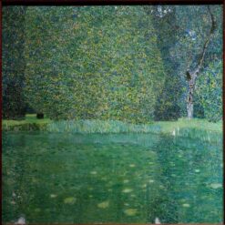 Gustav Klimt 'Castle Pond in Kammer on the Attersee' 1909 Oil Painting – Stunning Art Nouveau Representation of Castle and Water