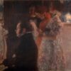 Gustav Klimt 'Schubert at the Piano' 1825 Oil Painting Reproduction – Art Nouveau Portrait on Canvas