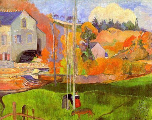 Paul Gauguin “A Breton Landscape. David’s Mill” 1894 – Fine Art Oil Painting Reproduction