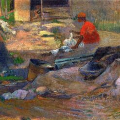 A Little Washerman" by Paul Gauguin 1887 - Hand-Painted Oil Painting Reproduction | Fine Art Canvas from Dafen Village