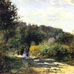 Custom Oil Painting Reproduction of Pierre-Auguste Renoir’s "A Road in Louveciennes" c.1870 – High-Quality Canvas Art | Dafen Village
