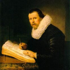 Hand-painted Rembrandt 'A Scholar' 1631 – Timeless Depiction of Knowledge and Wisdom
