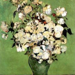 Van Gogh’s A Vase of Roses Reproduction – 1890 Flower Still Life for Elegant Home Decor from Dafen Village