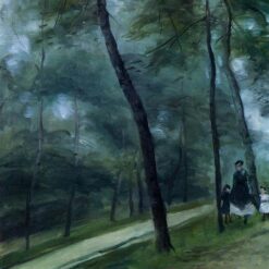 A Walk in the Woods (Madame Lecoeur and Her Children)" 1870 by Pierre-Auguste Renoir – Premium Oil Painting Reproduction for Art Collectors | Dafen Village