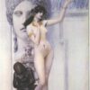 Gustav Klimt "Allegory of Sculpture" (1889) – Hand-Painted Oil Painting Reproduction of Symbolist Art