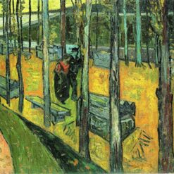 Van Gogh’s Alychamps, Autumn Replica – 1888 Autumnal Oil Painting for Elegant Decor from Dafen Village