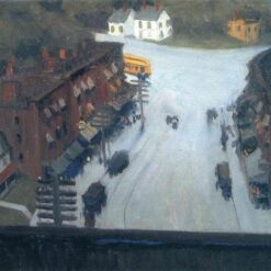 American Village" by Edward Hopper - 1912 Oil Painting Reproduction | Beautiful Hand-Painted Canvas Artwork for Art Collectors