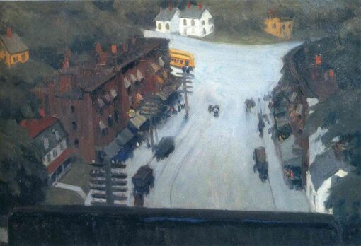 American Village” by Edward Hopper – 1912 Oil Painting Reproduction | Beautiful Hand-Painted Canvas Artwork for Art Collectors