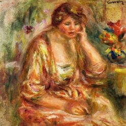 Reproduction of Pierre-Auguste Renoir’s "Andree in a Pink Dress" 1917 – Hand-Painted Oil Painting on Canvas | Dafen Village