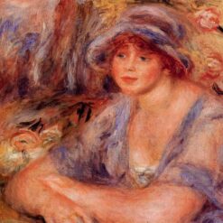 Hand-Painted Reproduction of Pierre-Auguste Renoir’s "Andree in Blue (Andree Heurschling)" c.1917 | Custom Canvas Art from Dafen Village