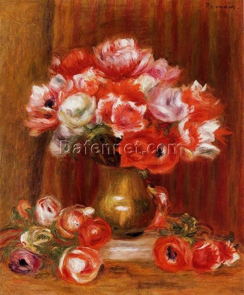 Authentic Reproduction of Renoir’s “Anemones” – Custom Impressionist Oil Painting Inspired by the 1909 Artwork | Dafen Village