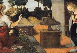 Authentic Leonardo da Vinci "Annunciation" c.1480 Reproduction – Hand-Painted Oil Painting on Canvas from Dafen Village
