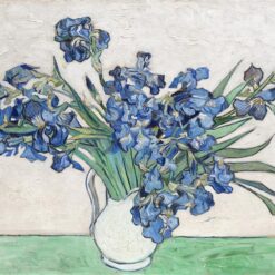 Vase with Irises (1890) by Van Gogh – Handcrafted Oil Painting Reproduction from Dafen Village