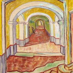 Authentic Van Gogh Corridor in the Asylum Replica – Classic 1889 Artwork by Dafen Village Artists