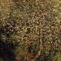 Dafen Village Oil Painting Studio: Impressionist Apple Trees in Blossom by the Water by Claude Monet