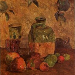 Apples, Jug, Iridescent Glass" by Paul Gauguin - Stunning Oil Painting Reproduction | High-Quality Hand-Painted Canvas Art for Home Décor
