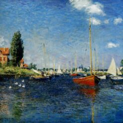 Vintage Argenteuil Oil Painting Reproduction – Claude Monet’s 1875 Scenic Landscape on Canvas - Dafen Village Custom Artwork