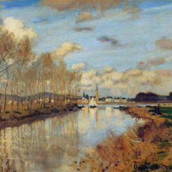 Authentic Reproduction of Argenteuil, Seen from the Small Arm of the Seine (1872) by Claude Monet | Custom Hand-Painted Oil Art from Dafen Village