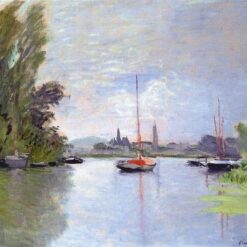 Custom Oil Painting of Argenteuil Seen from the Small Arm of the Seine (1872) by Claude Monet – Original Art Reproduction from Dafen Village Studio