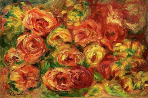 Authentic Reproduction of Renoir’s “Armful of Roses” – Custom Oil Painting Inspired by the 1918 Floral Still Life | Dafen Village