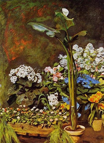 Renoir’s “Arum and Conservatory Plants” 1864 – Custom Oil Painting Reproduction for Art Lovers and Collectors | Dafen Village