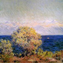 Claude Monet's At Cap d'Antibes, Mistral Wind Reproduction - 1888 Impressionist Seascape Painting