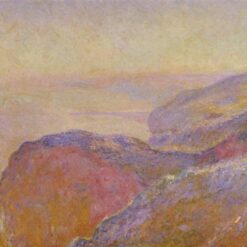 Handmade Oil Painting of At Val-Saint-Nicolas near Dieppe in the Morning (1897) by Claude Monet - Crafted by Dafen Village Artists
