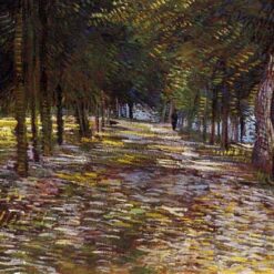Authentic Van Gogh Avenue in Voyer d'Argenson Park Replica – Beautiful 1887 Park Scene from Dafen Village Artists