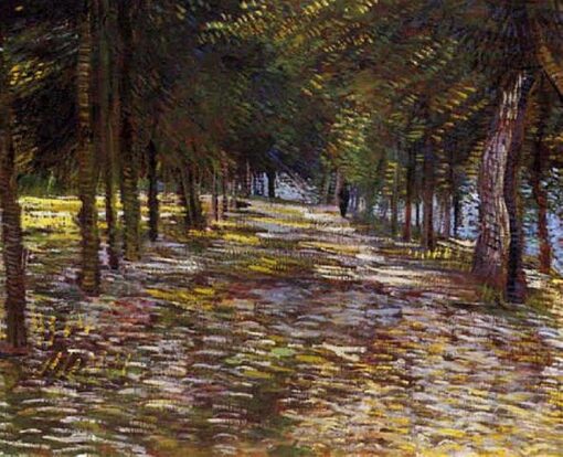 Authentic Van Gogh Avenue in Voyer d’Argenson Park Replica – Beautiful 1887 Park Scene from Dafen Village Artists